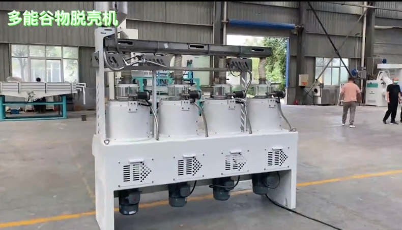 東北20臺谷物脫殼機安裝調試現場